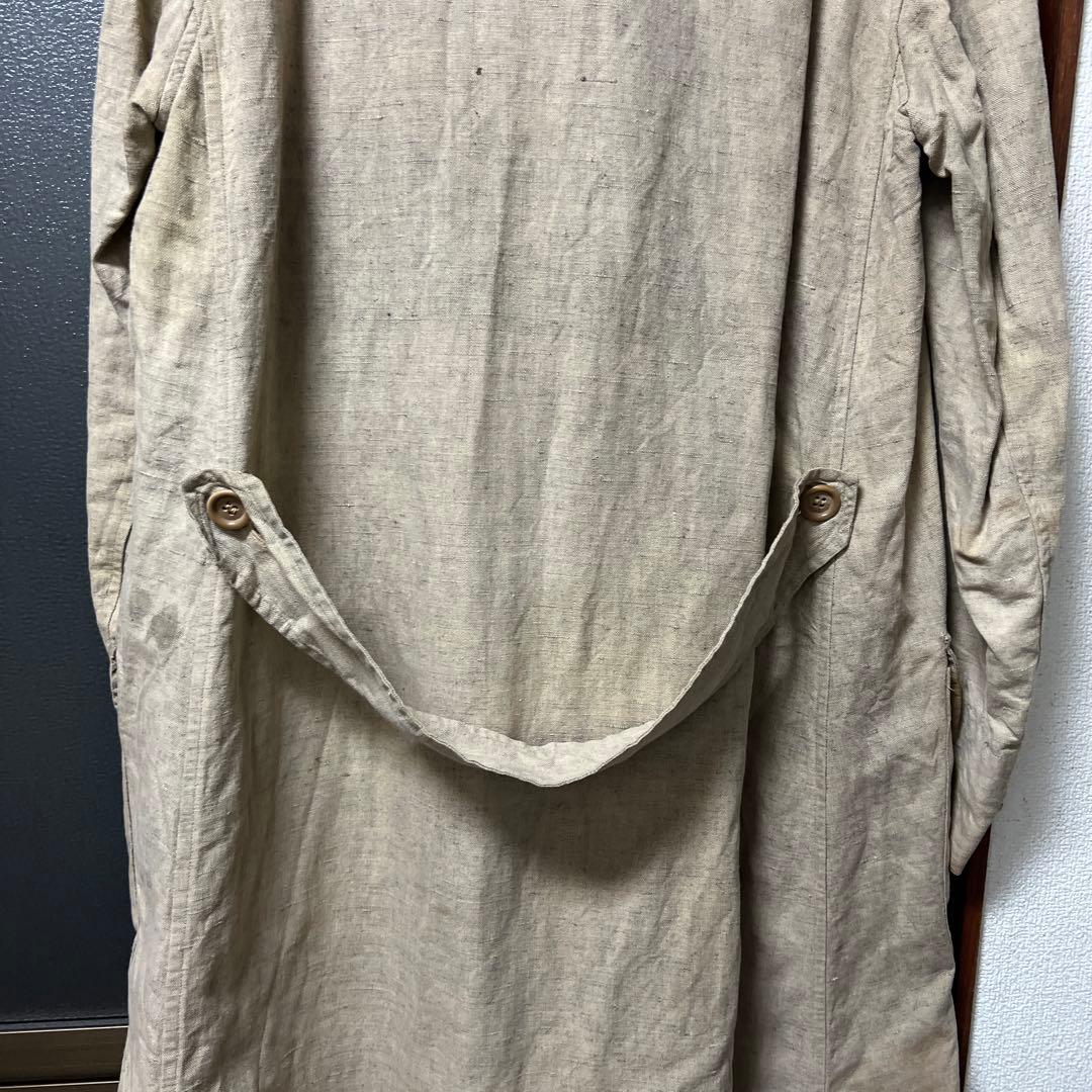 20s 30s french vintage リネン ダスターコート チンスト