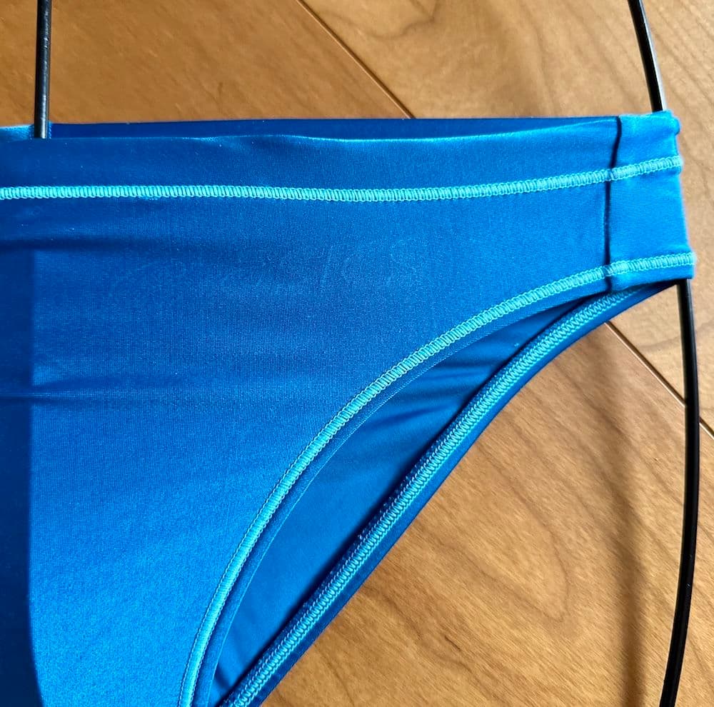 【美品】asics 初期スプラッシャー 超光沢 スカイブルー 競パン ハイドロ