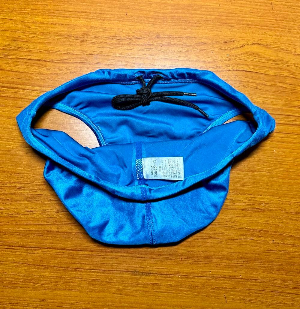 【美品】asics 初期スプラッシャー 超光沢 スカイブルー 競パン ハイドロ