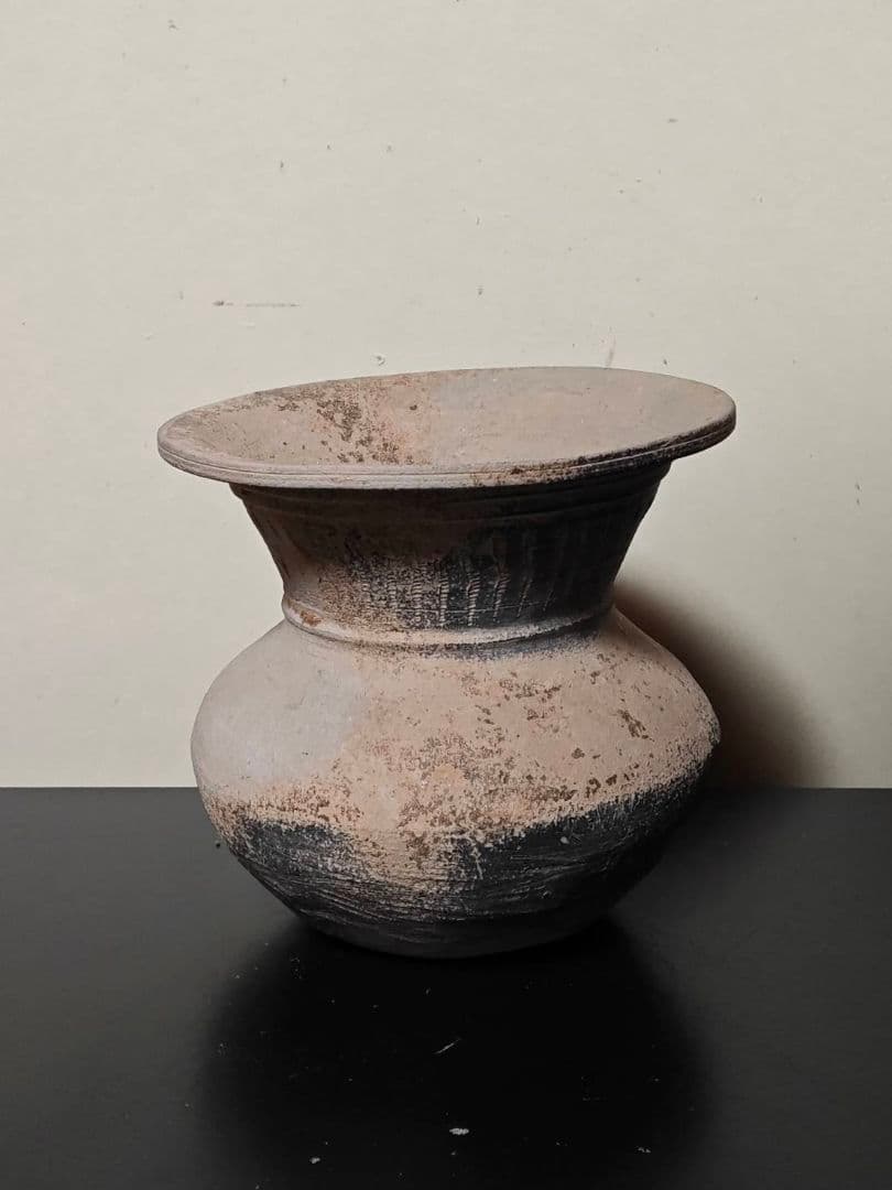 須恵器広口壺　古墳時代　土器　考古発掘品　古美術　花呼ぶ器