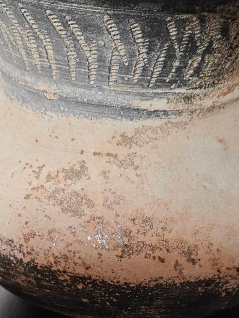 須恵器広口壺　古墳時代　土器　考古発掘品　古美術　花呼ぶ器