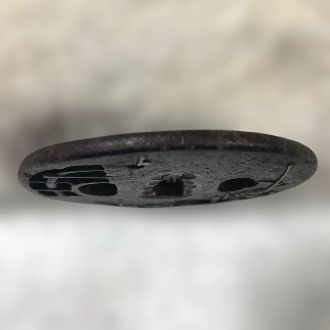 B-23 鍔　透かし彫り　金銀象嵌　武具　刀装具　アンティーク　美術品　工芸品