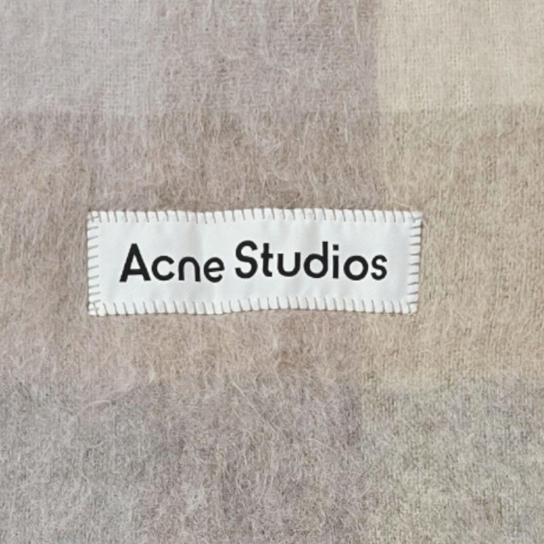 【正規品】Acne Studios アクネ モヘア チェック マフラー バニラ