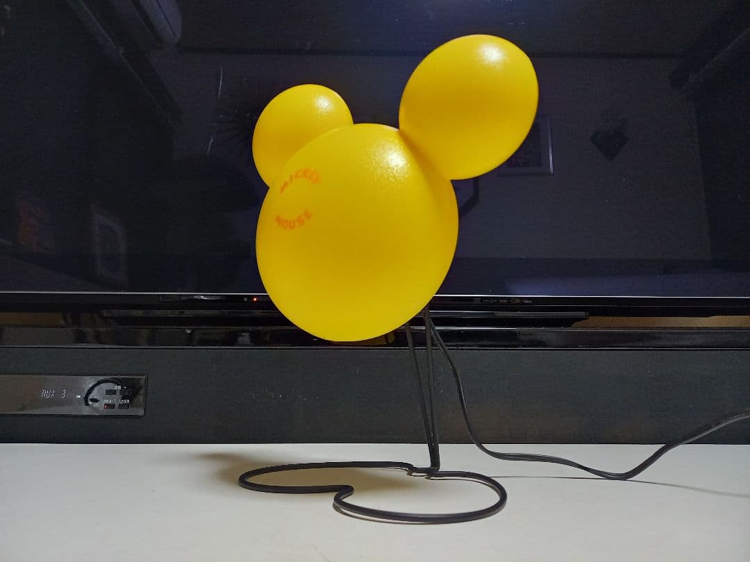 レア　1980's　ポストモダン　サンキョー　イエロー　ミッキーマウス　ランプ