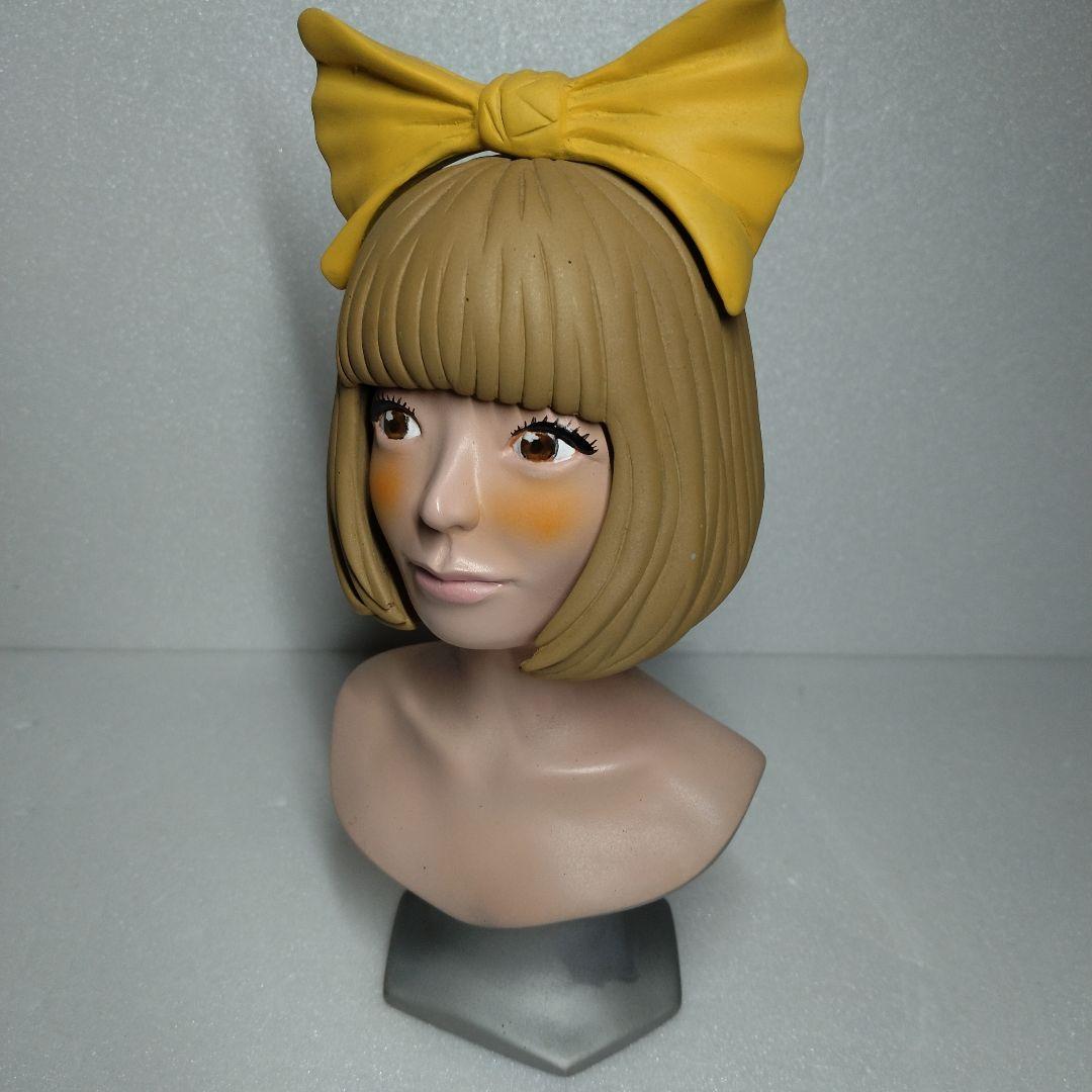 リボンを付けた女の子の胸像　ガレージキット？