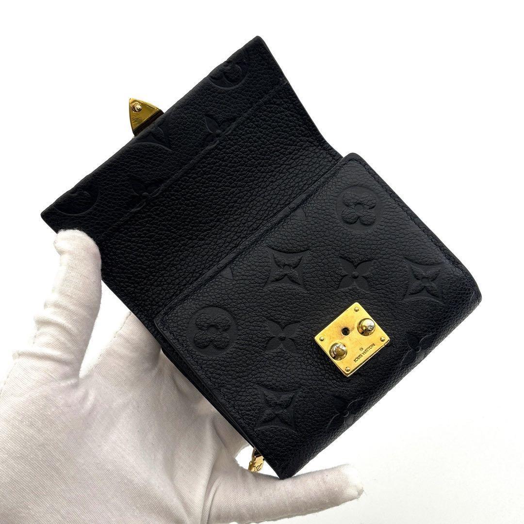 現行モデル★美品★ルイヴィトン アンプラント メティス コンパクト 黒 折り財布