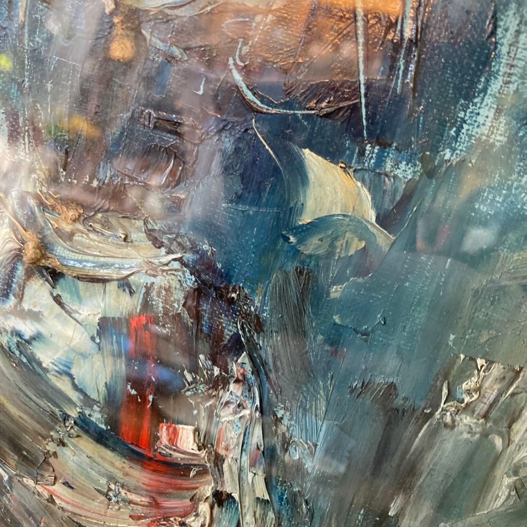 T.kuroda バラの油彩画　アンティーク　黒田保