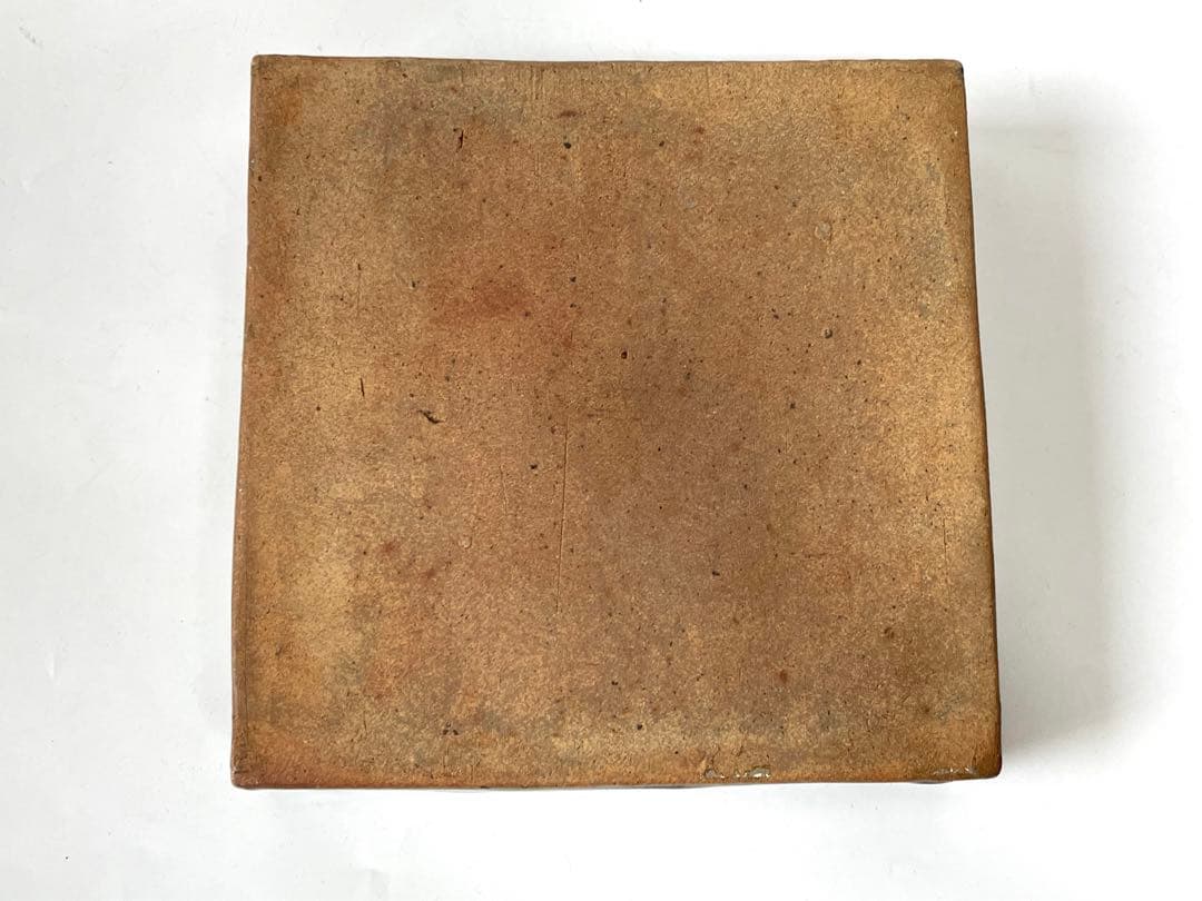 陶芸家　作者不明　濱田庄司　？　民芸　民藝　描文様　角皿　角鉢　四角　皿