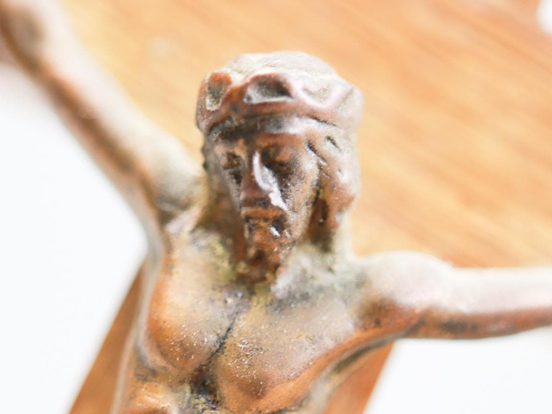 INRI 木製十字架 磔刑のイエス・キリスト像 十字架の道行