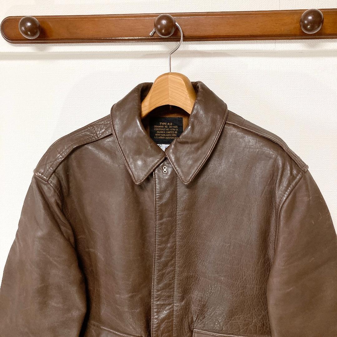 AVIREX A-2 フライトジャケット 馬革 ホースハイド ブラウン 36