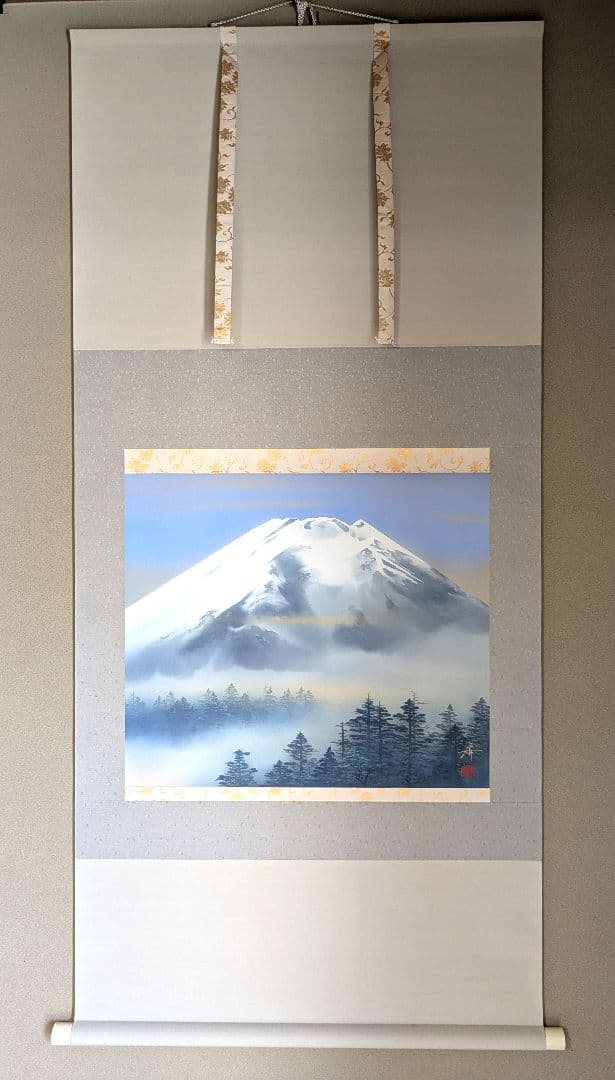 ［美品］富士山 日本画 掛け軸