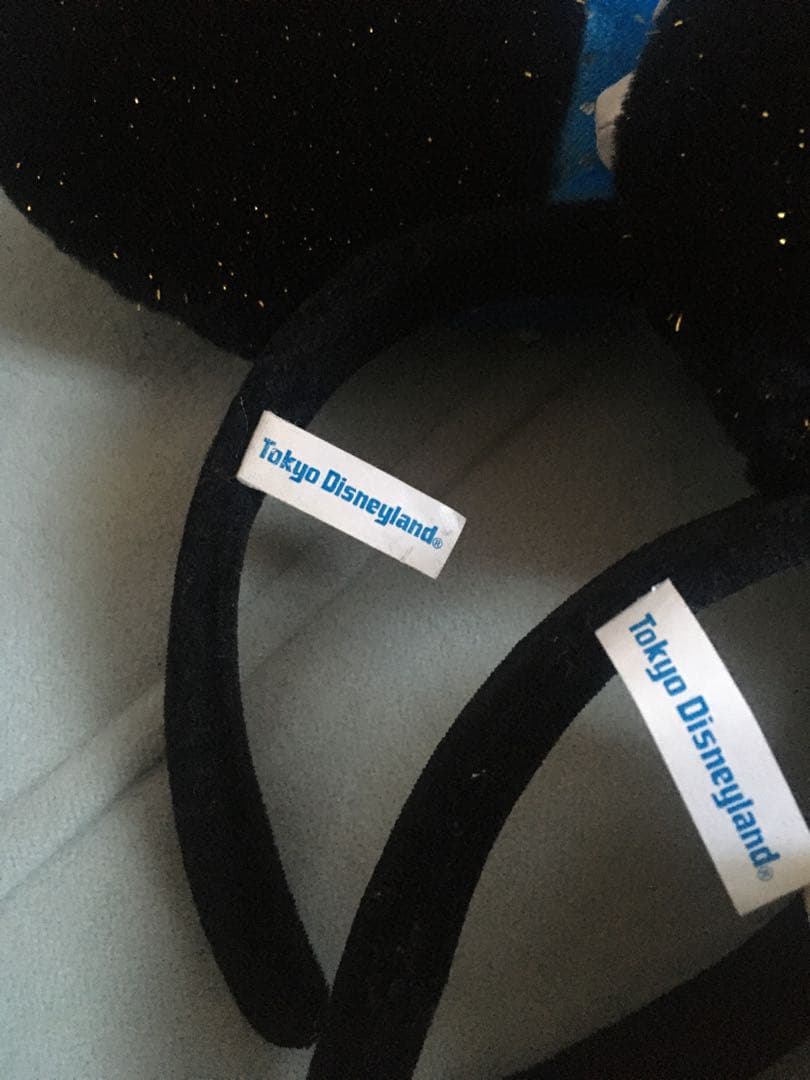 ディズニー　ミニー　ぬいぐるみ　水色　シルバー　水玉　カチューシャ　被り物