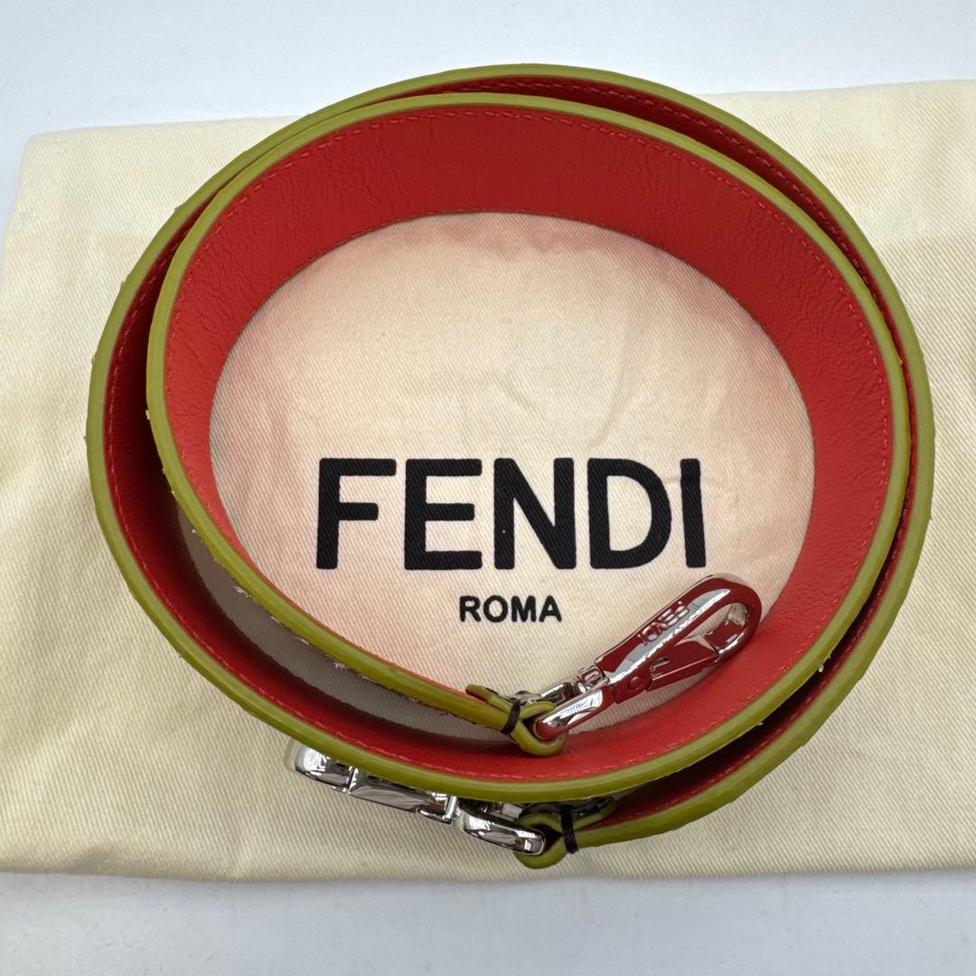 【保管袋付き】FENDI ショルダーストラップ　ストラップユー　パイソン　美品