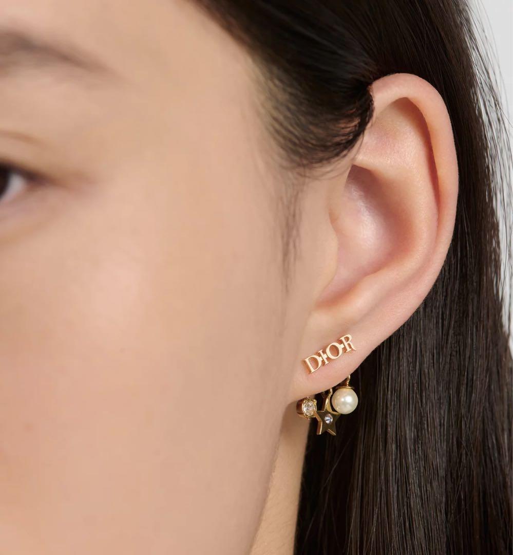 Dior ゴールド 星 パール ピアス