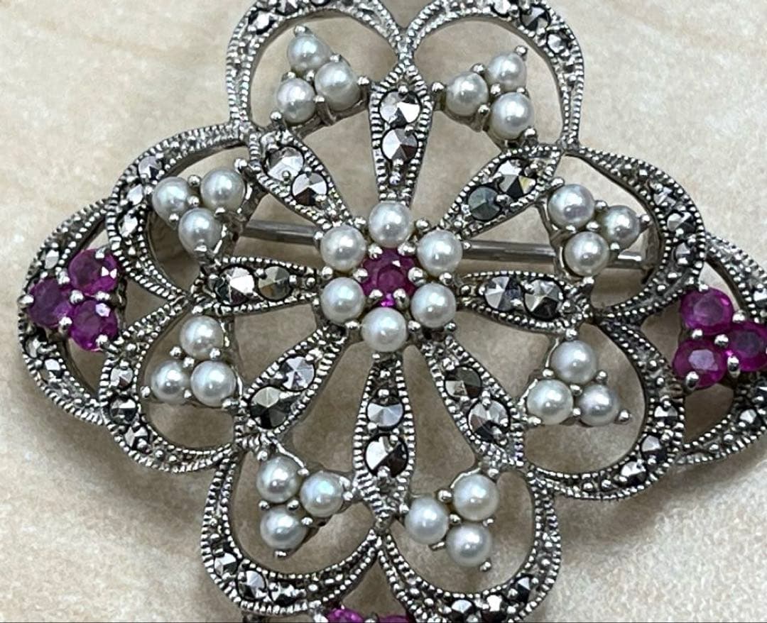 ⭐️SILVER シルバー ブローチ ペンダント イヤリング セット レディース