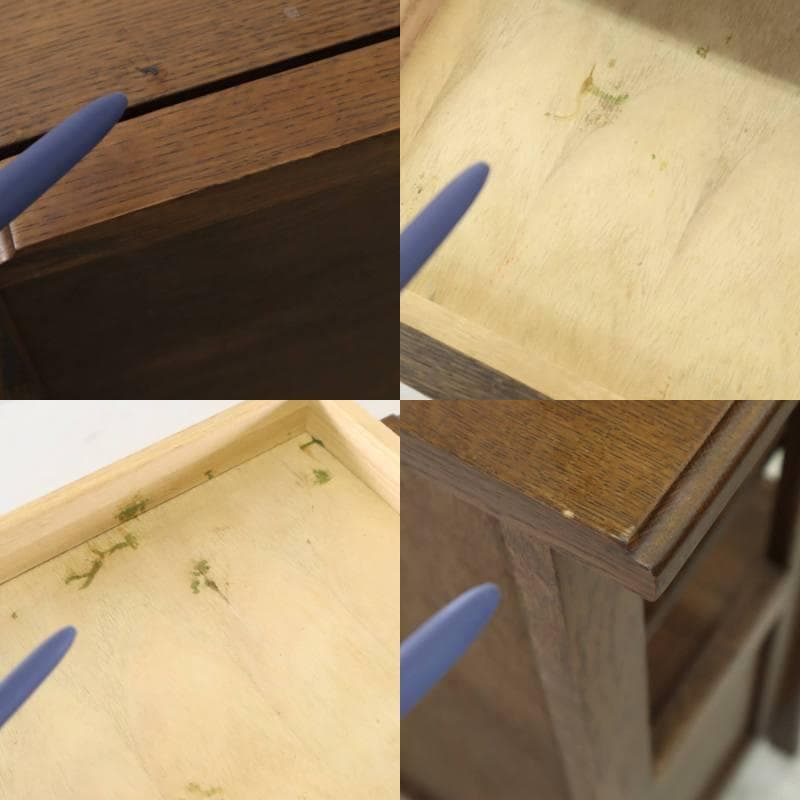 IDC大塚取扱 起立木工 リード ナラ材 サイドテーブル 電話台 FAX台 花台