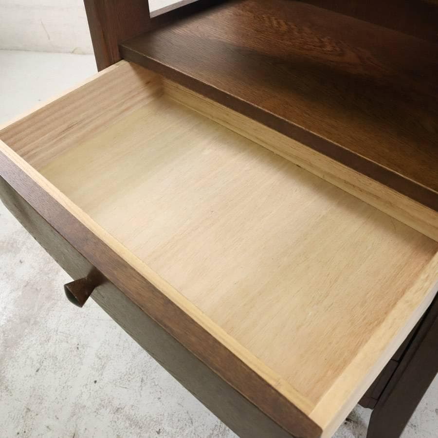 IDC大塚取扱 起立木工 リード ナラ材 サイドテーブル 電話台 FAX台 花台