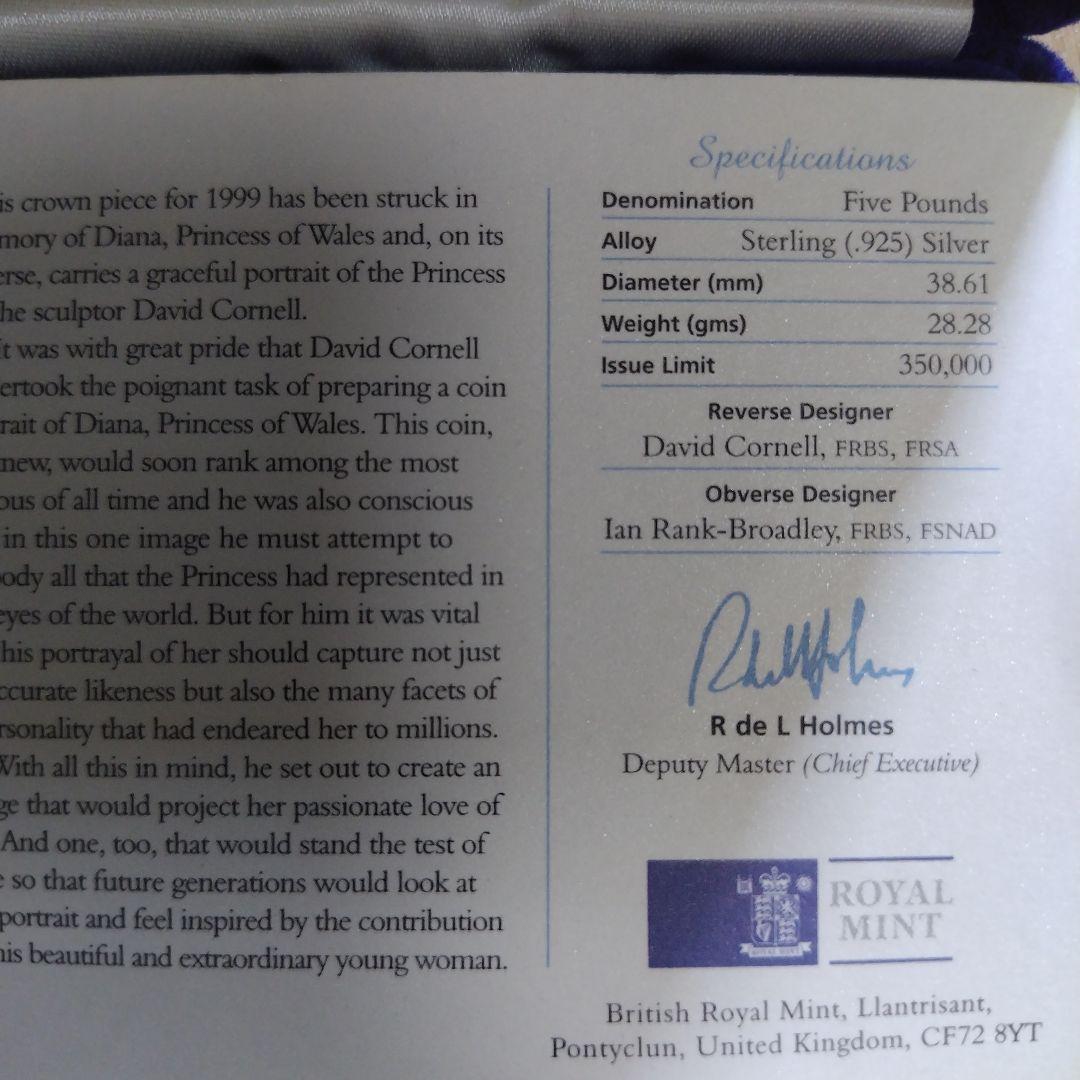 ダイアナ妃SILVAProofMemorial Coin