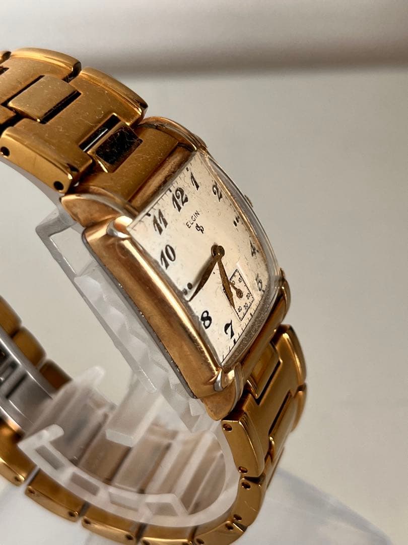 お値下げしました！　ELGIN ゴールド アナログ腕時計