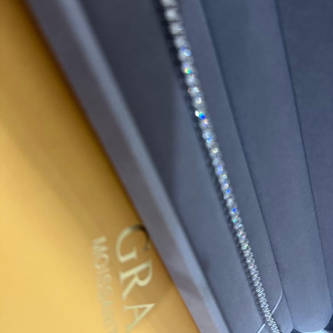 鑑定書付き 最高品質モアサナイト　テニスチェーン　ネックレス　ブレスレット