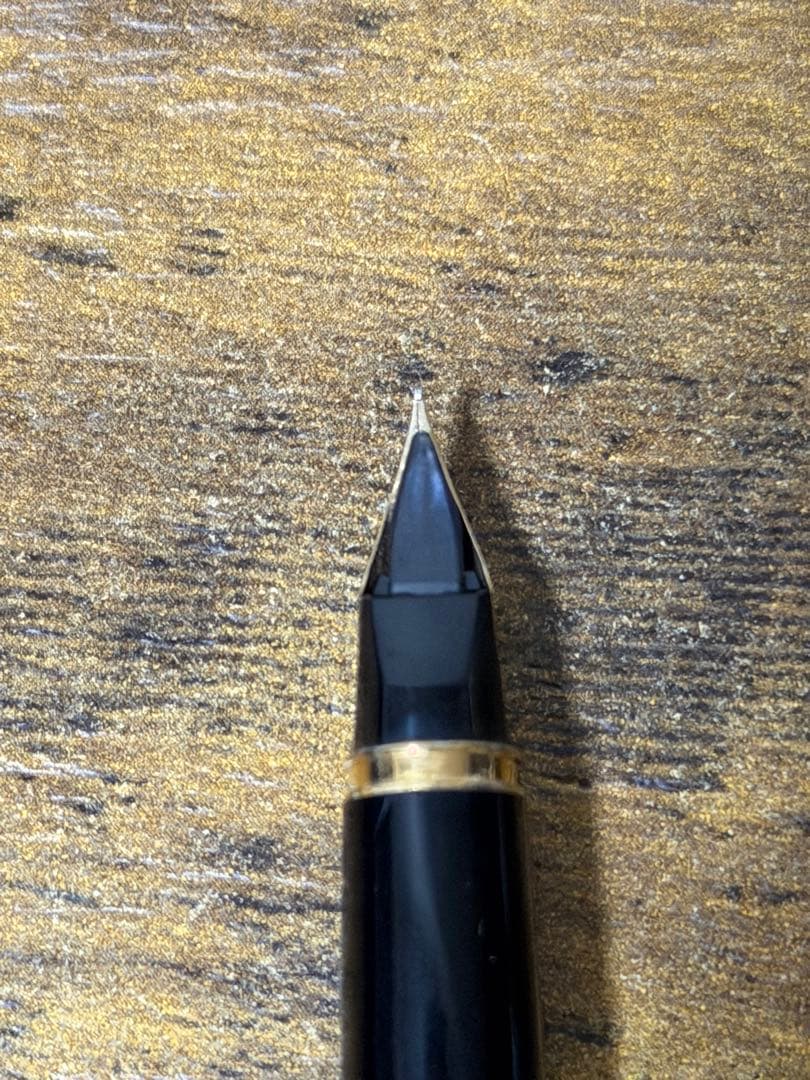 筆記確認&洗浄済　1976年製　18金　ゴールド　蝕刻　パイロット　万年筆　細字