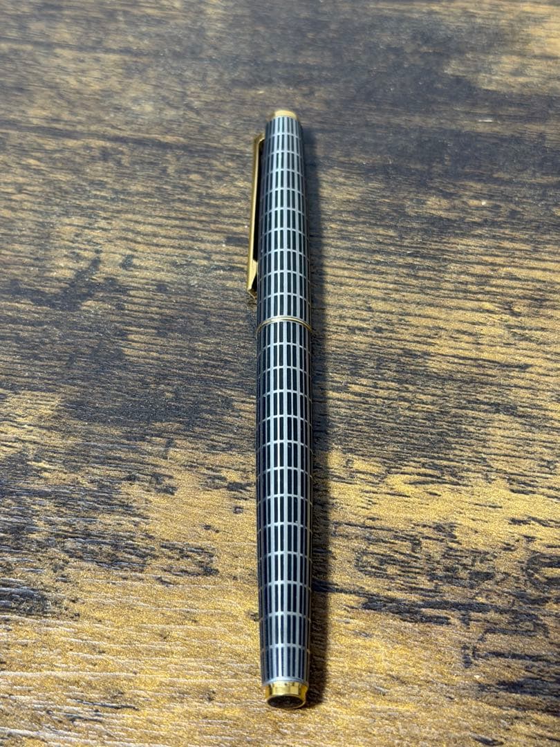 筆記確認&洗浄済　1976年製　18金　ゴールド　蝕刻　パイロット　万年筆　細字