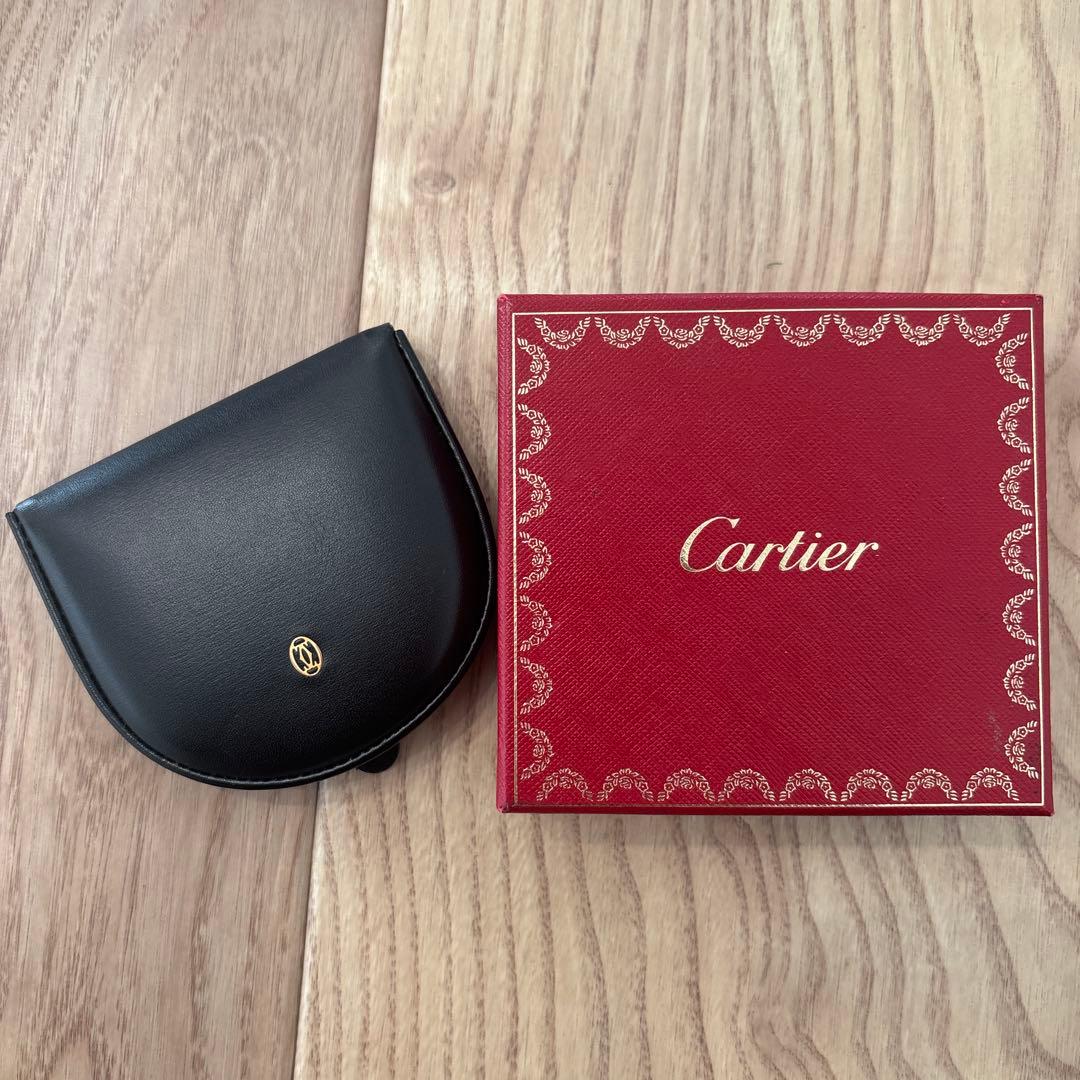 Cartier 黒 レザー ケース 箱付き L3000129