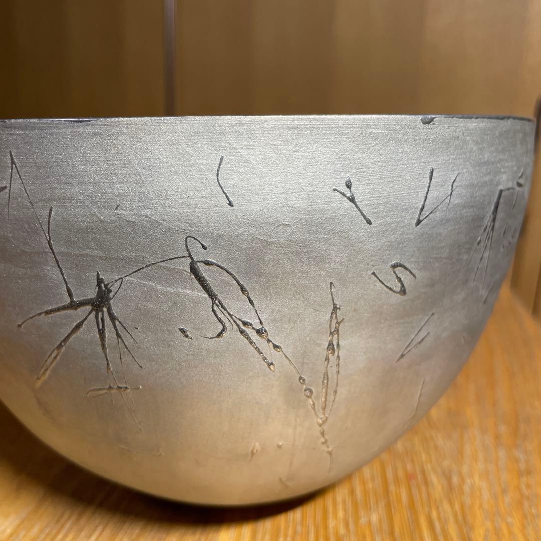 内田鋼一　銀彩ボウル　箱なし