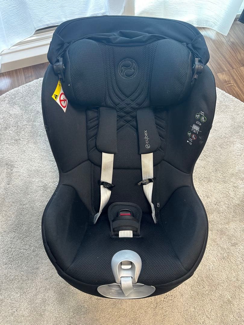 ブラック 車用チャイルドシート 360度回転