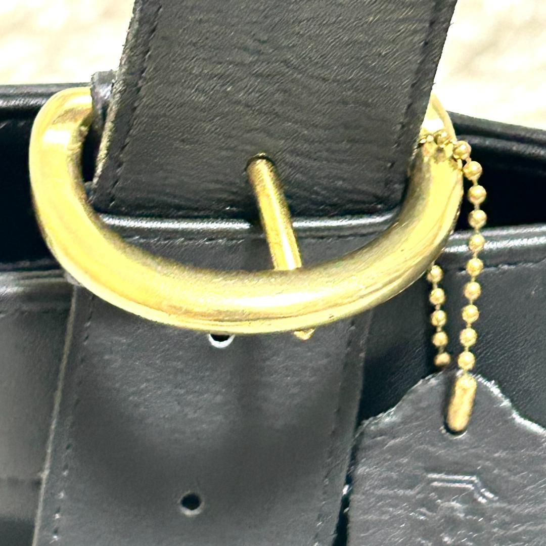 美品 COACH オールドコーチ ４１４０トートバッグ 黒 ゴールド金具 上質