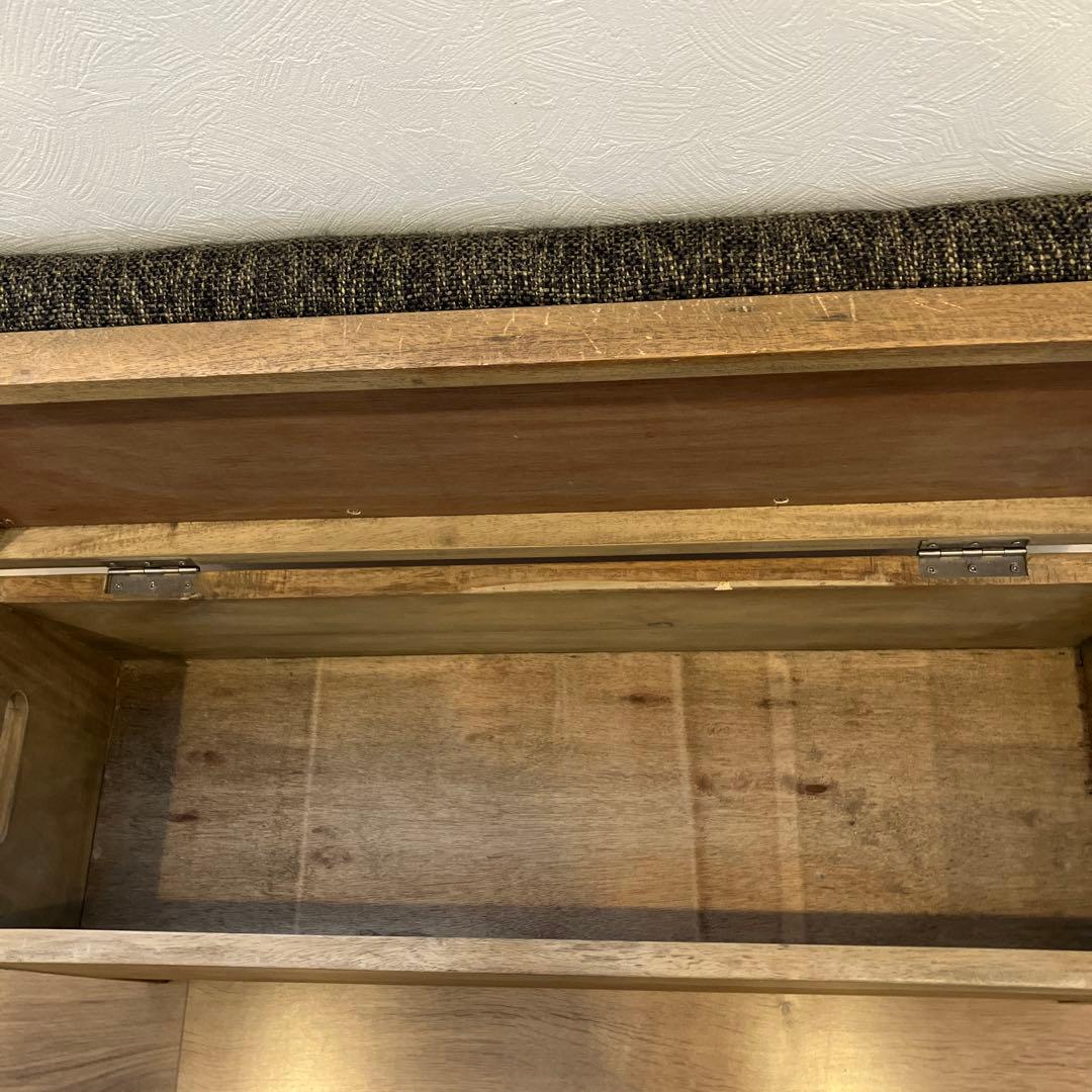 アンティーク風ボックスベンチ 木製　スツール　椅子　イス　いす　収納　インテリア