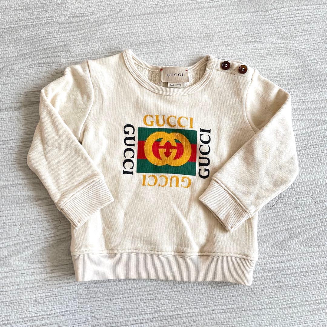 【GUCCI】グッチ　ロゴスウェットシャツ　男女兼用　12−18m 80cm
