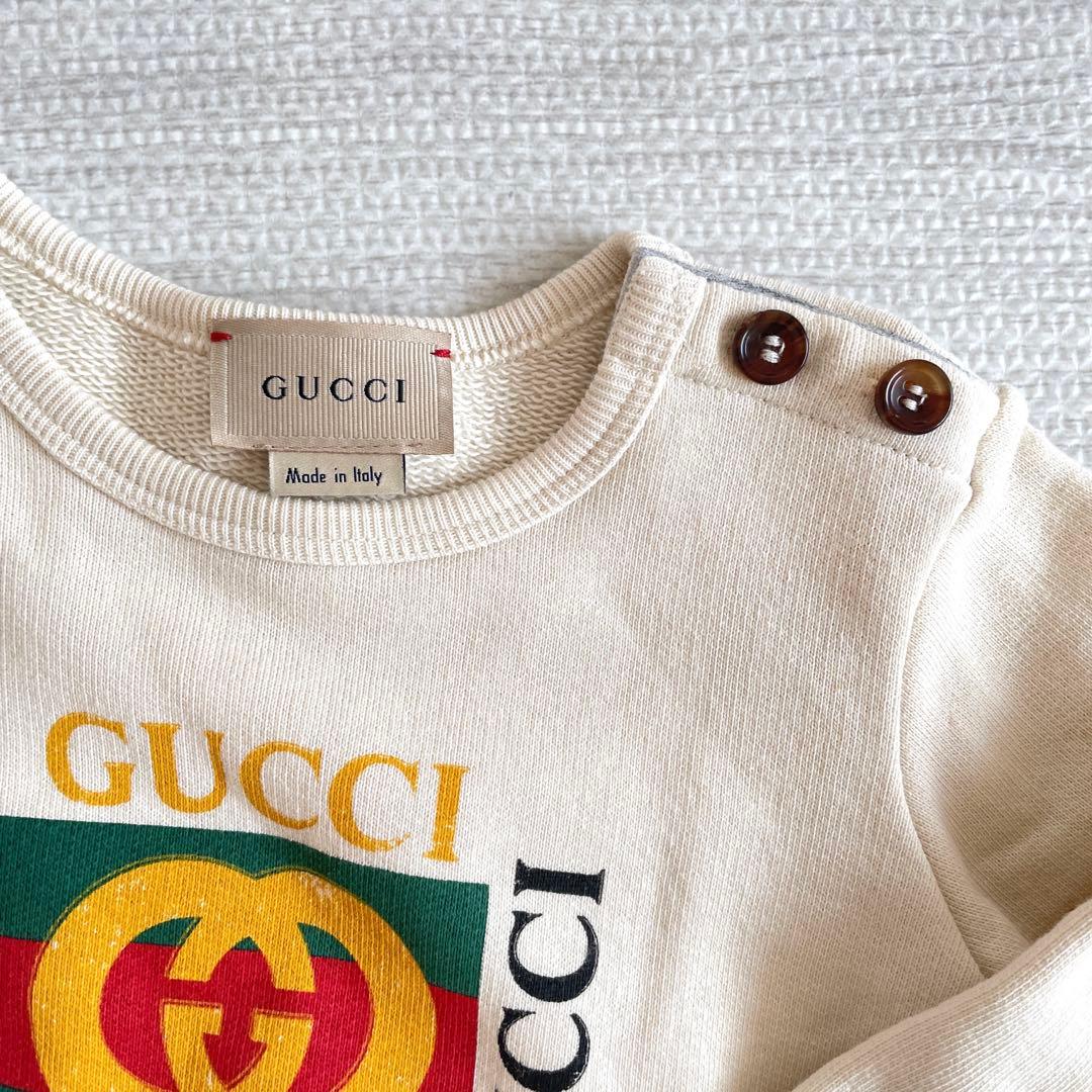 【GUCCI】グッチ　ロゴスウェットシャツ　男女兼用　12−18m 80cm