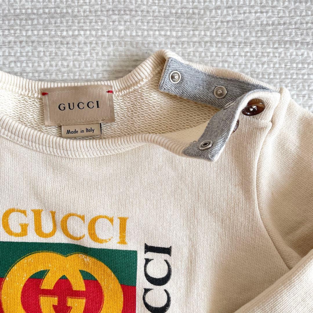 【GUCCI】グッチ　ロゴスウェットシャツ　男女兼用　12−18m 80cm