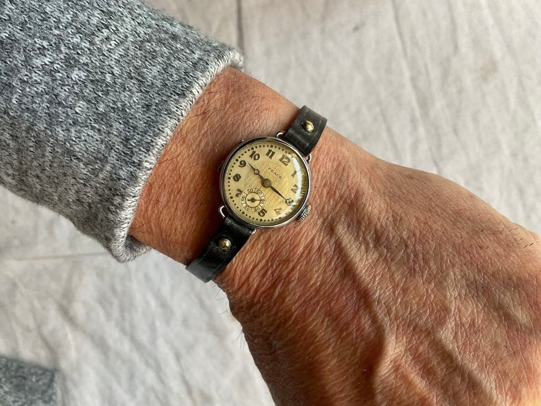 ナ*ナ様 ★玄人マニア用❣️戦前.精工舎別名時計★超珍しい❣️PEACEスモセコ