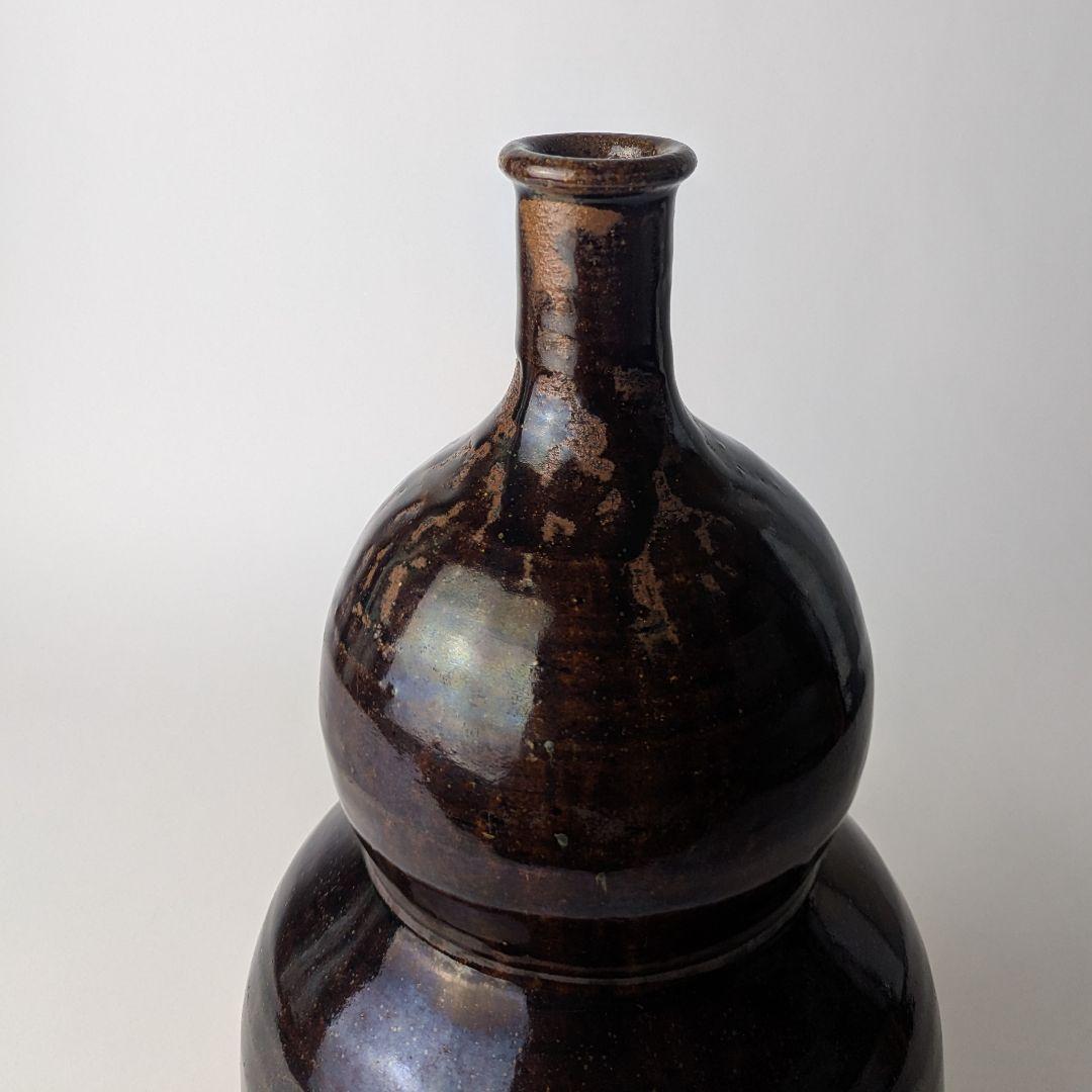 古瀬戸 飴釉 瓢形徳利 共箱 酒器 花生 花入 花器 骨董 古美術 アンティーク