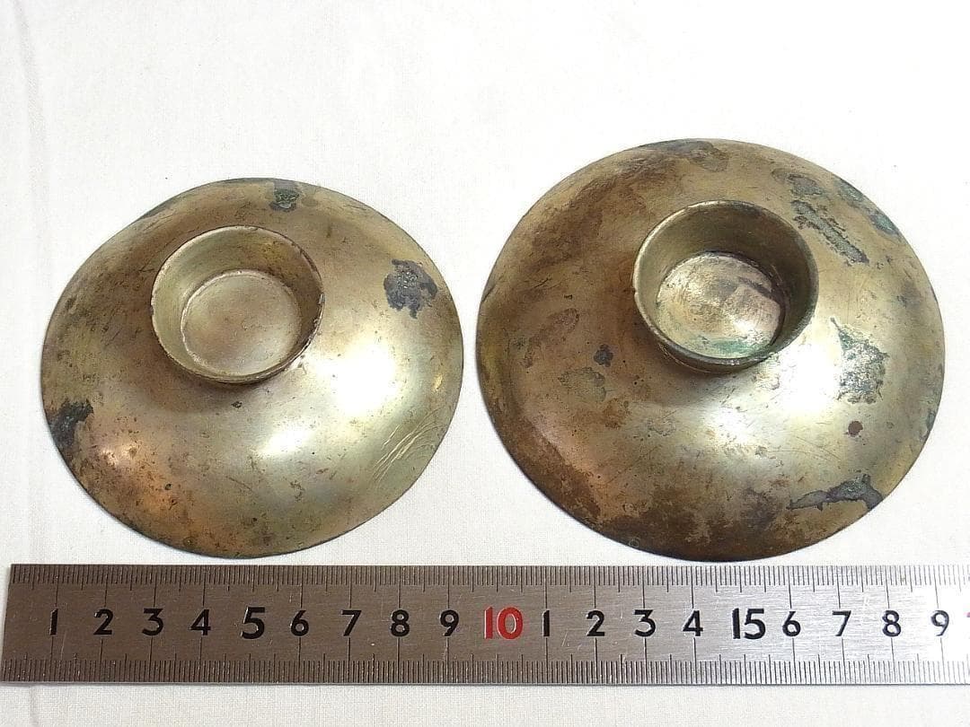 4》【希少】旧日本軍 明治期 日清戦争 勝利記念 金属製軍杯 2点セット レトロ