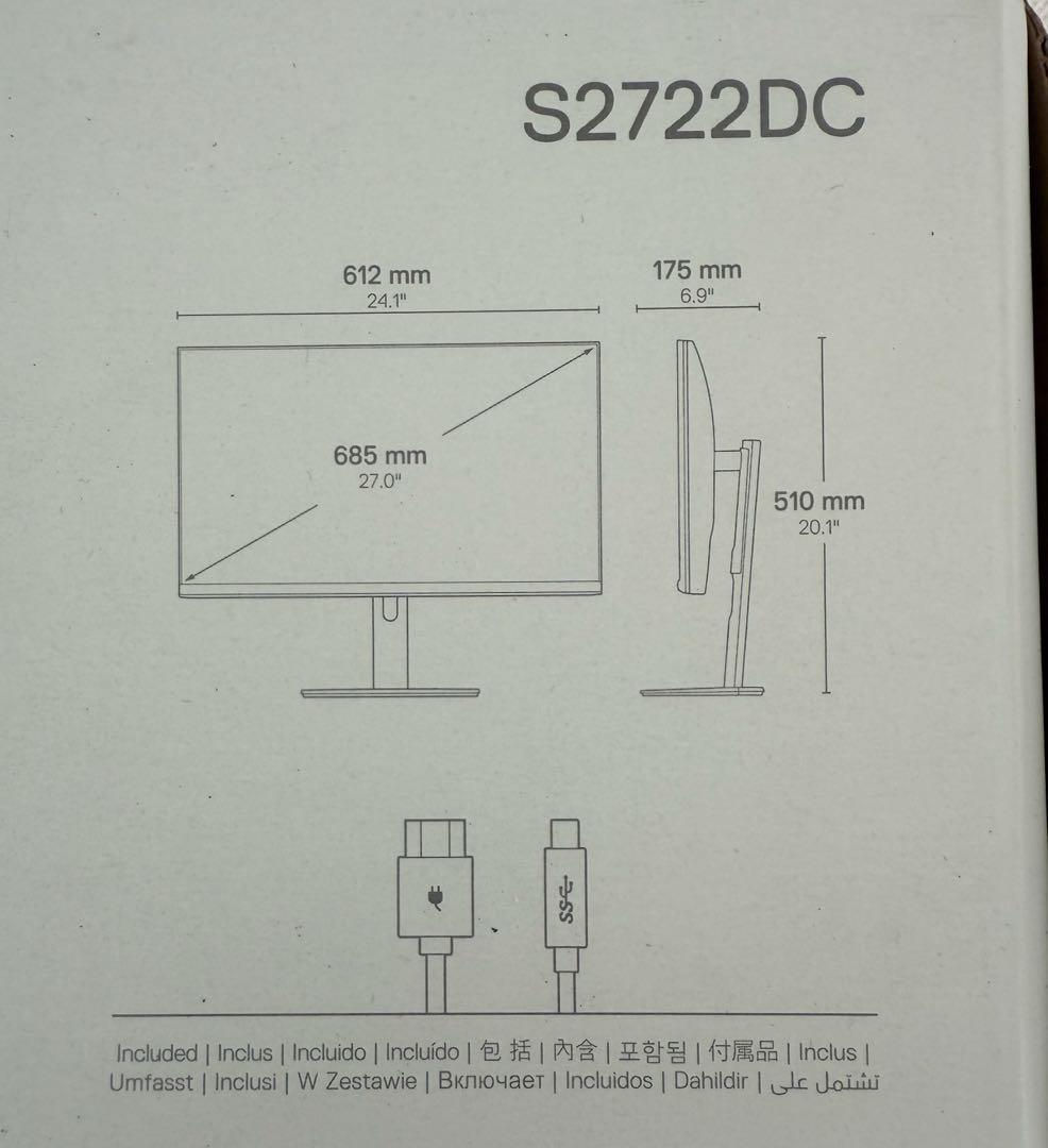 Dell 27 Plus QHD USB-Cモニター S2722DC