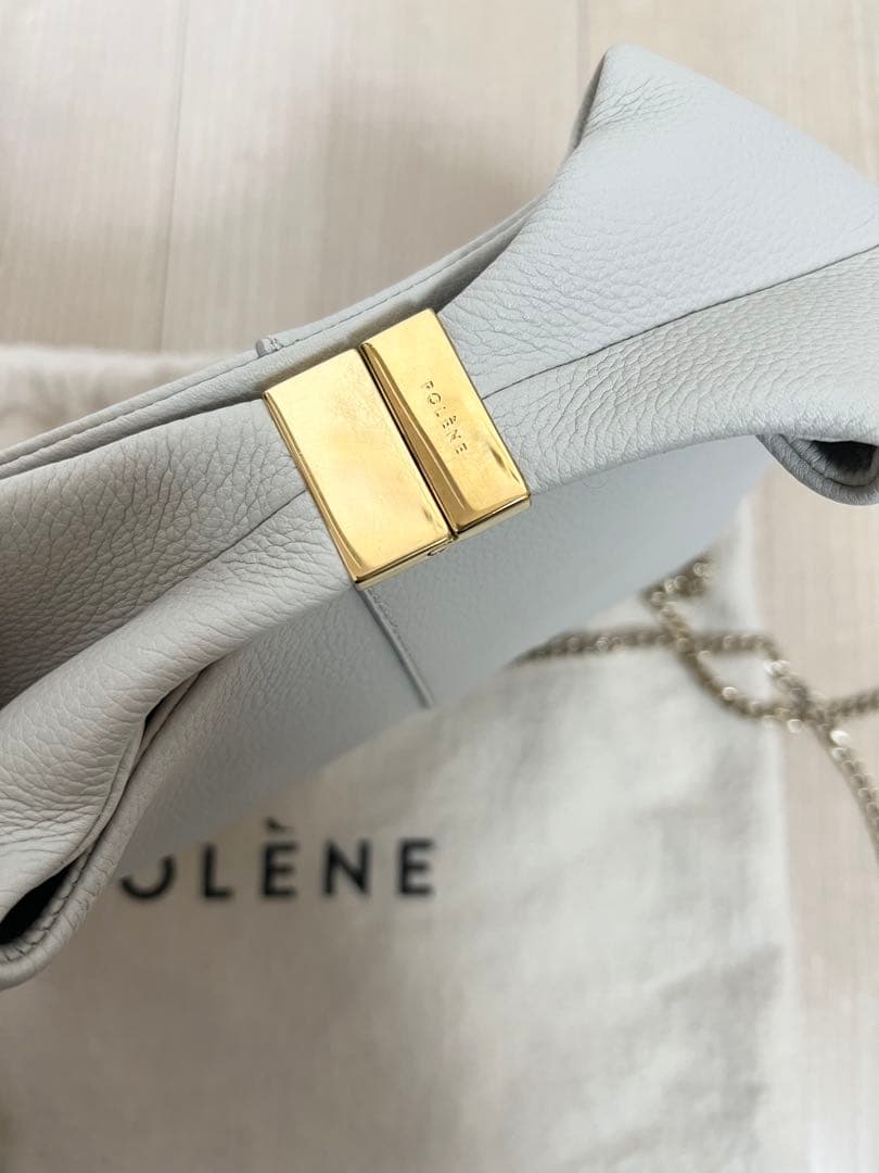 【美品】POLÈNE BÈRI グレー レザーバック