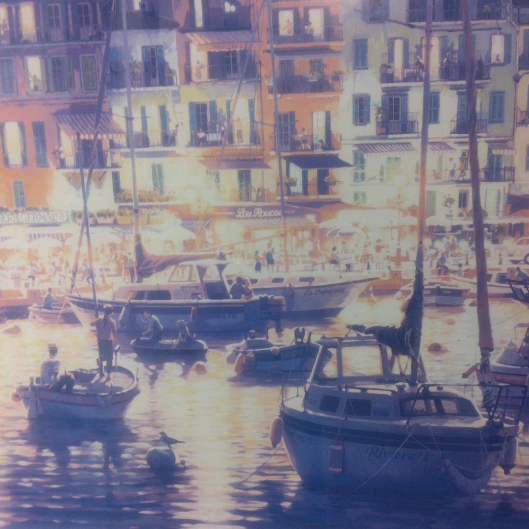 笹倉鉄平　ヴィルフランシュ　中古　大判額装アートポスター