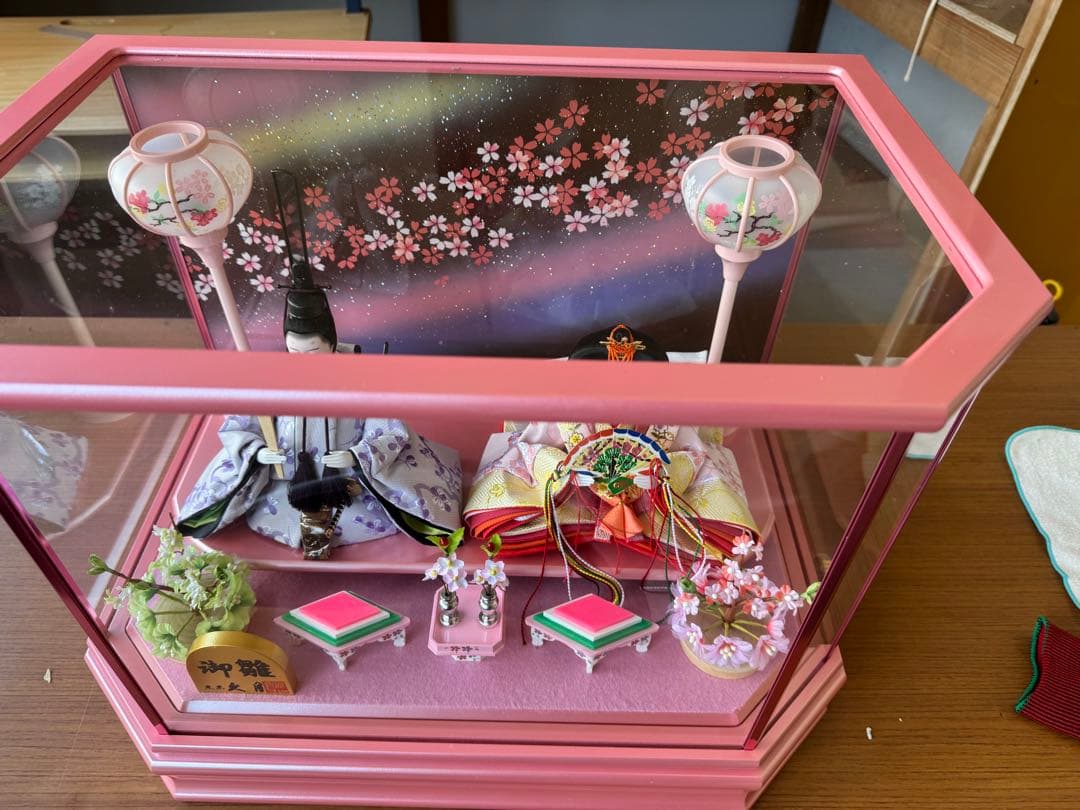 か*ま様 ひな人形 ガラスケース入り