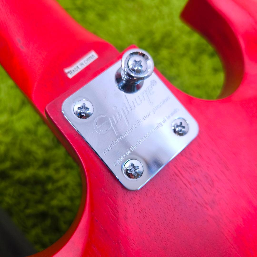 極美品　Epiphone SG エレキギター 赤 艶消し ソフトケース付き
