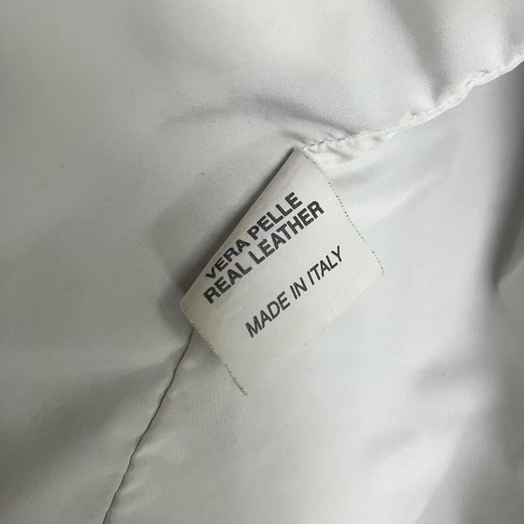 専用定価80万　イタリア名門　エディモネッティ　レザージャケット　46 ネイビー