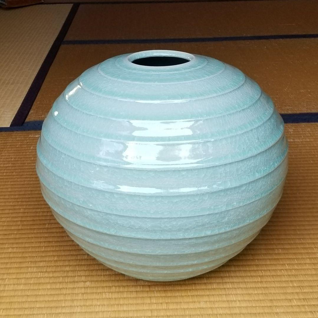 青磁鎬文大壺 (美品)