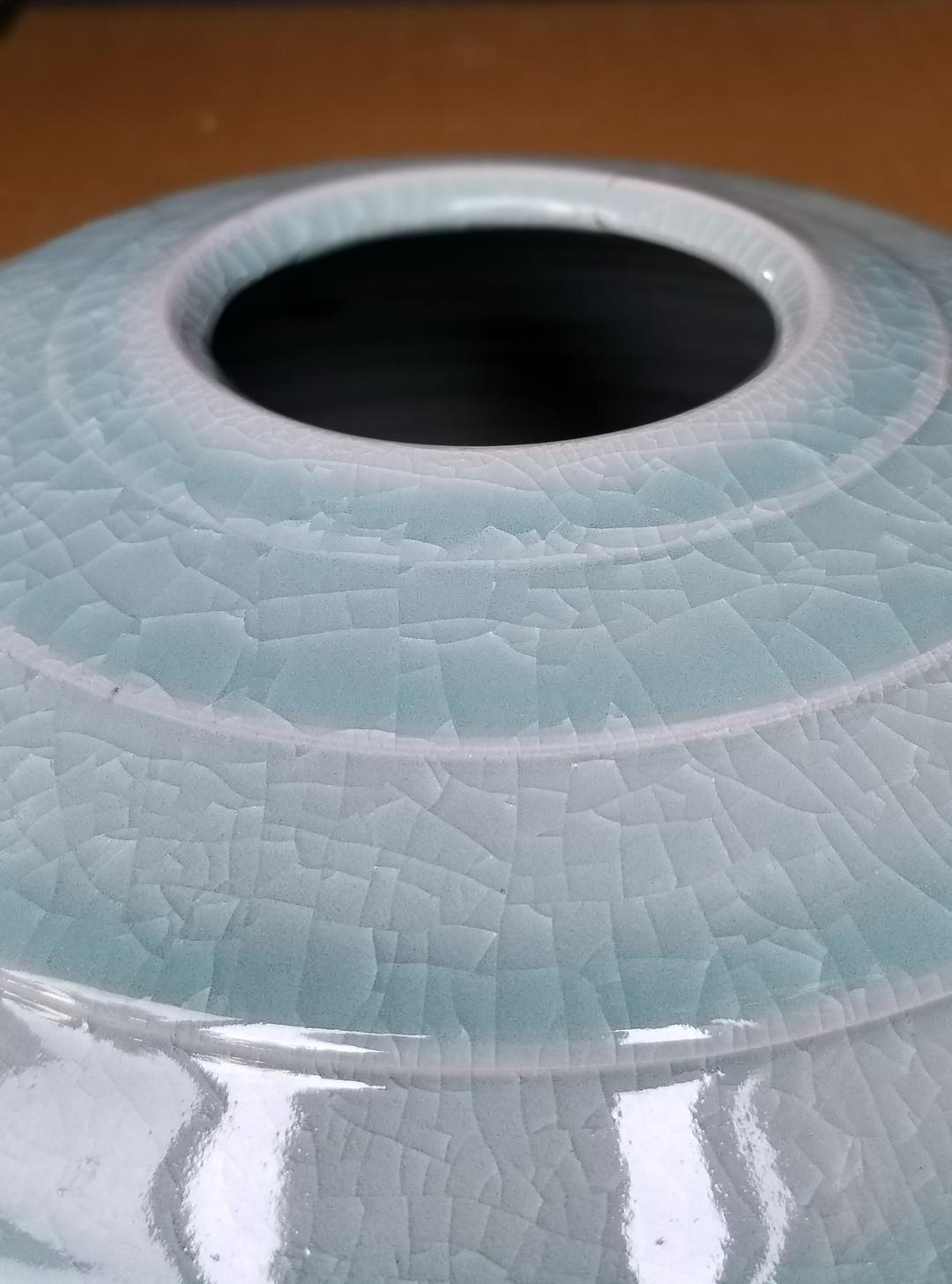 青磁鎬文大壺 (美品)