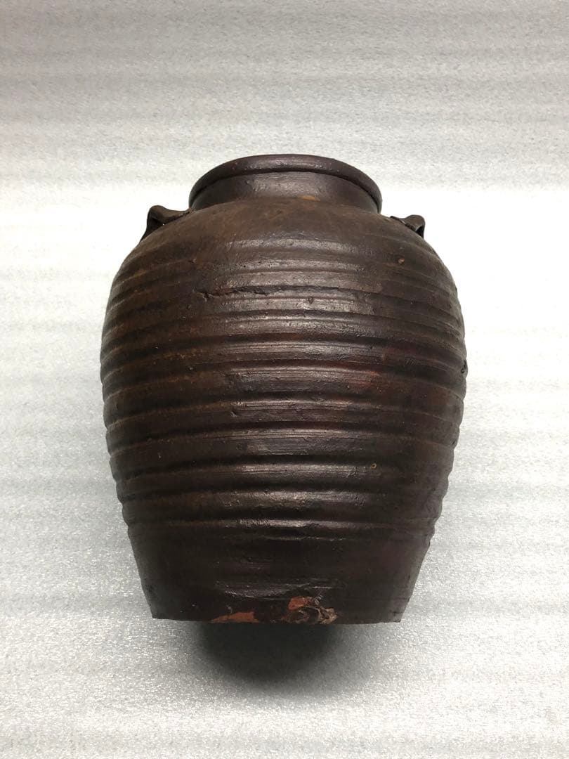 古備前　三耳壺　備前焼　古美術