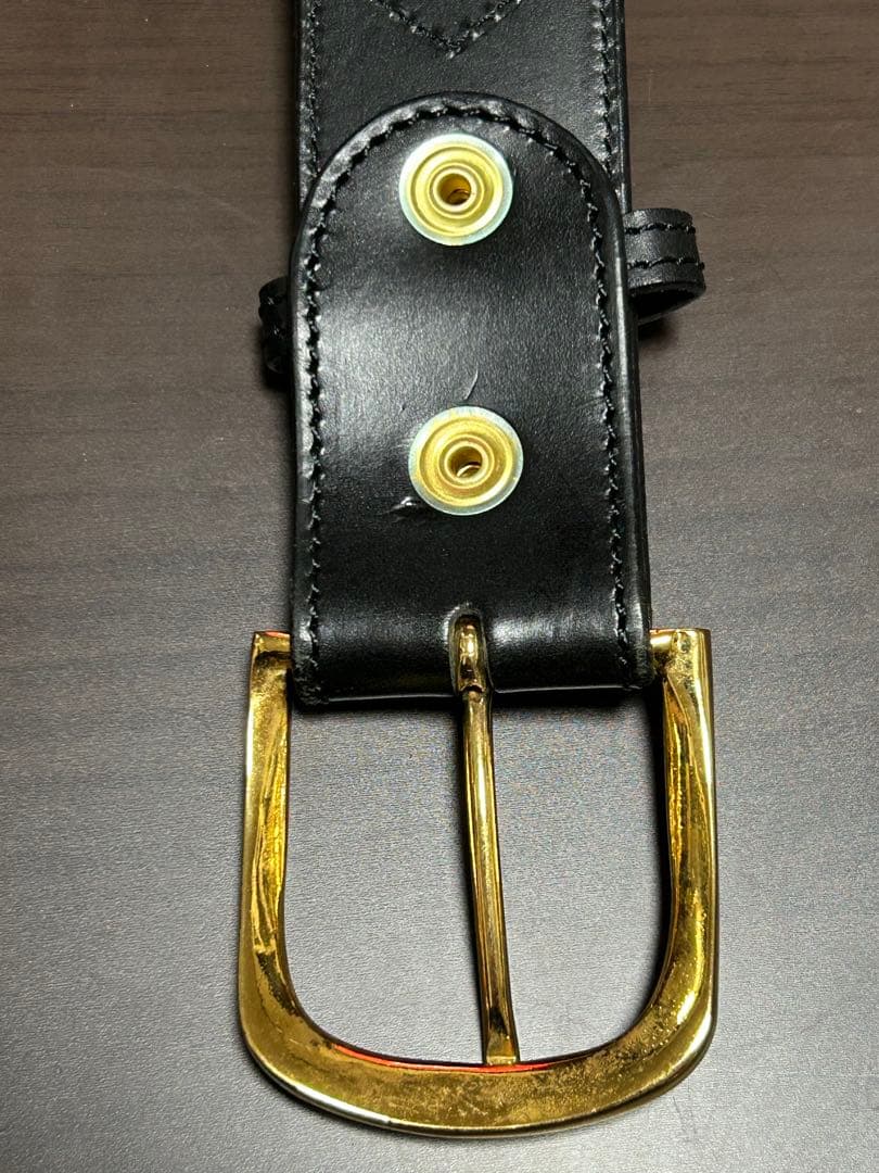 〈美品〉VOLK V-9 LEATHER BELT ブラック