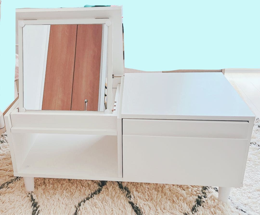 【組立済】【美品】LOWYA ドレッサーローテーブル