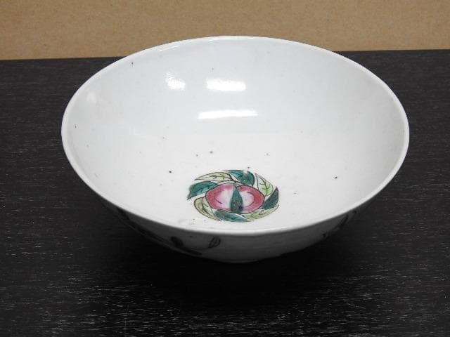 清朝色絵平茶碗　MA300