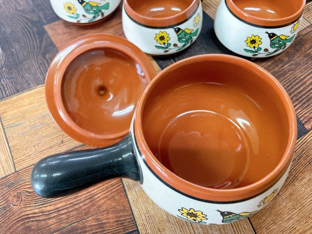 デミタスカップ　ペルー調　カップ6個急須セット